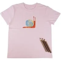 MelaDi Meladi Kinder Shirt aus Biobaumwolle - Schnecke auf Pink – Produktbild 1 von 1