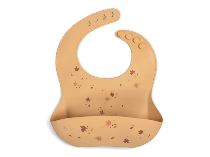 Filibabba Filibabba Lätzchen aus Silikon Maße 23 x 28 x 2,8 cm, Gelb, – Produktbild 1 von 2