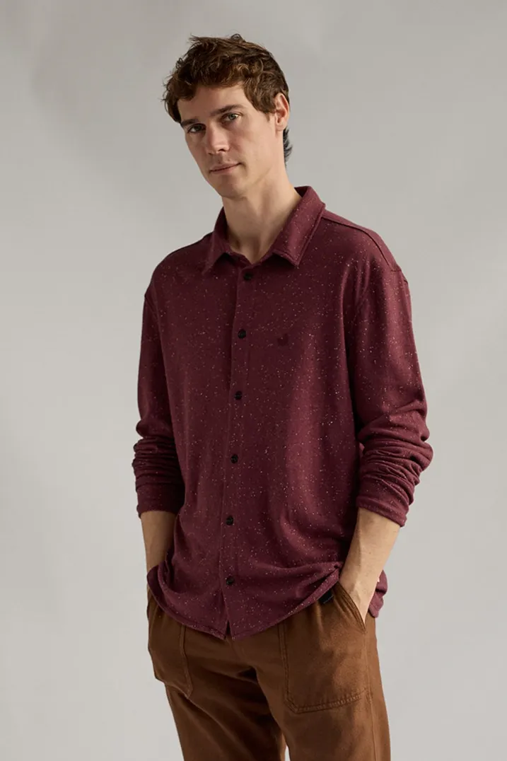 TWOTHIRDS TWOTHIRDS Herren vegan Shirt Bleiksoya Zifandel Wein, Dunkelrot, – Produktbild 2 von 2