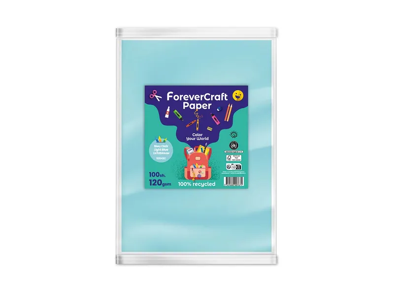 Clairefontaine 100 Blatt Tonpapier DIN A4 "forever craft paper" 120g/m² himmelblau – Produktbild 1 von 1