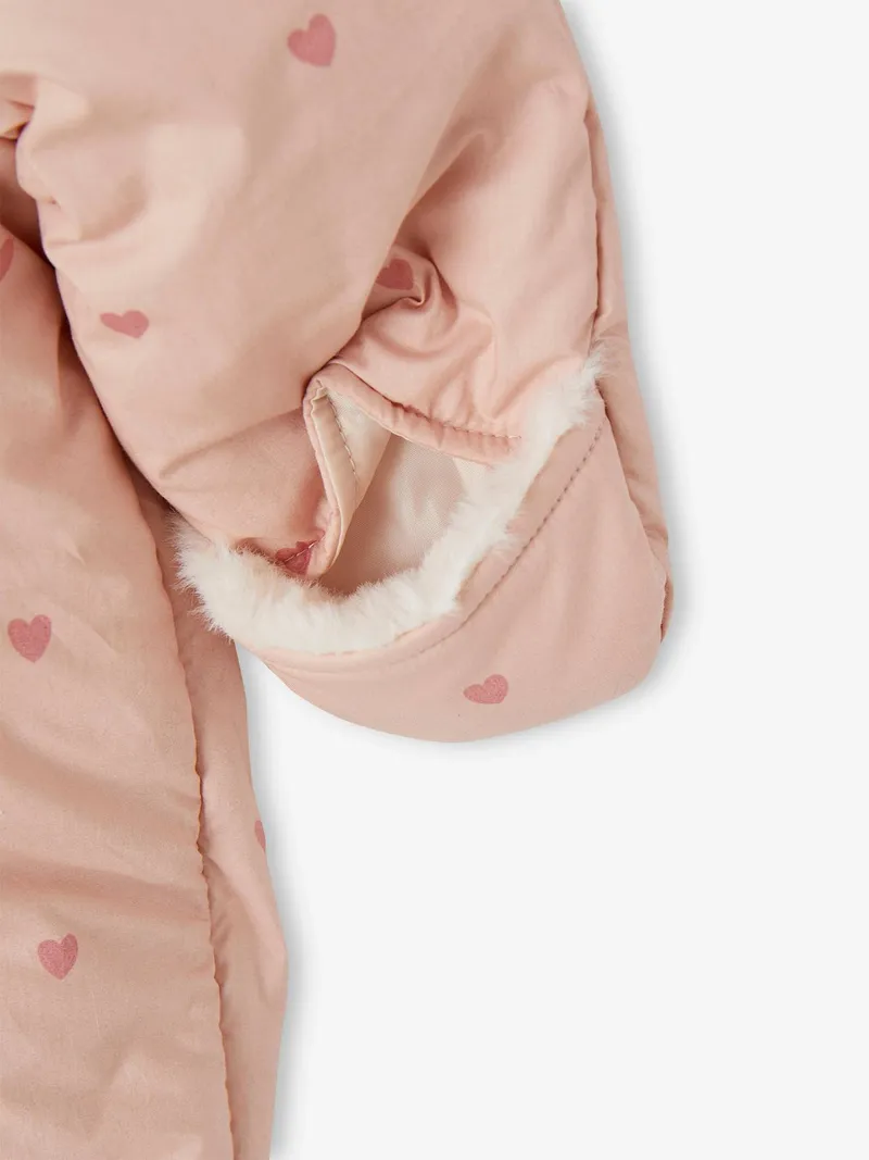 Vertbaudet Baby Winter-Overall mit Herzen, Altrosa, – Produktbild 4 von 4