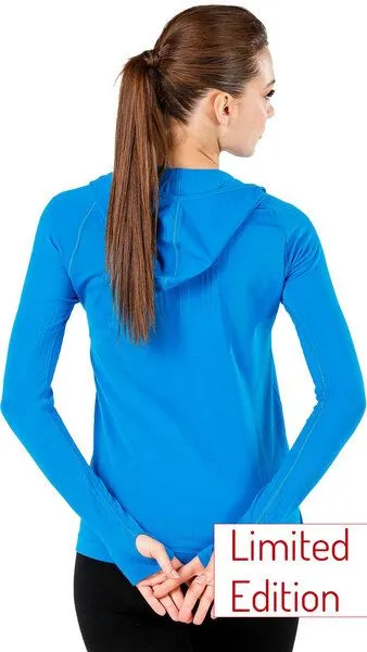 Woolona Woolona Sport Hoodie - DOCCA - Nahtlos (Zip), Türkis, – Produktbild 3 von 3
