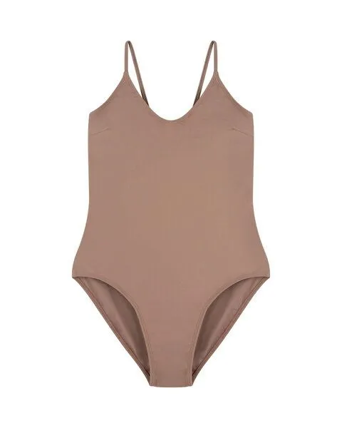 MATONA Matona Badeanzug aus Econyl für Frauen / V-Neck Bathing Suit, Taupe, – Produktbild 3 von 3