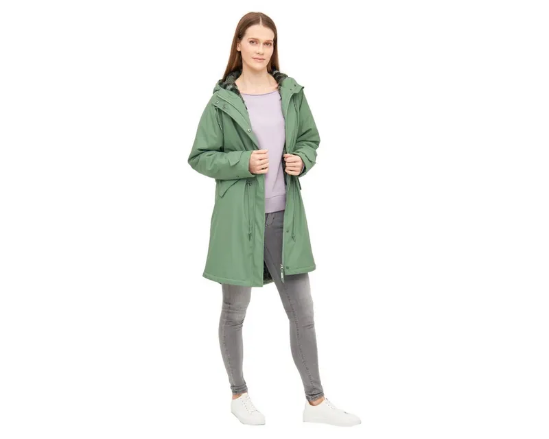 derbe derbe Winterjacke Derbe Friese Tidaholm Leo - Damen Parka, Grün, – Produktbild 4 von 5