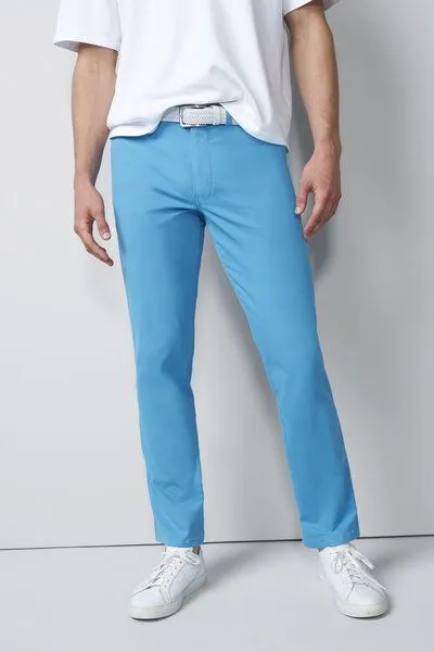 M 5 BY MEYER M 5 BY MEYER Baumwoll-Tencel Chino, Blau (hellblau), – Produktbild 3 von 5