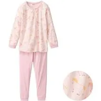 People Wear Organic People Wear Organic Pyjama, rosa bedruckt, "Pferde", Bio-Baumwolle – Produktbild 1 von 1