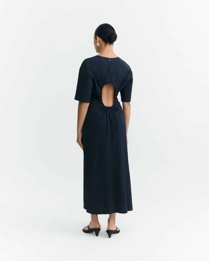 thinking mu Thinking MU Damen vegan Kleid Kina Blau, Extra dunkelblau, – Produktbild 1 von 2