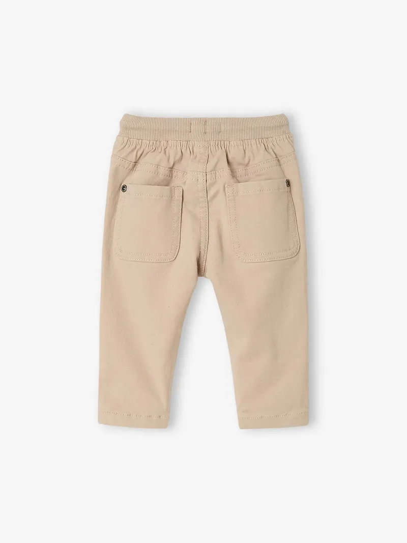 Vertbaudet Baby Thermohose gerippter Dehnbund mit Zierkordel, Beige, – Produktbild 2 von 4