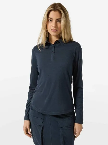 Super.Natural Super.Natural W POLO BIO J LS für Damen, Merino, Blueberry, – Produktbild 1 von 4