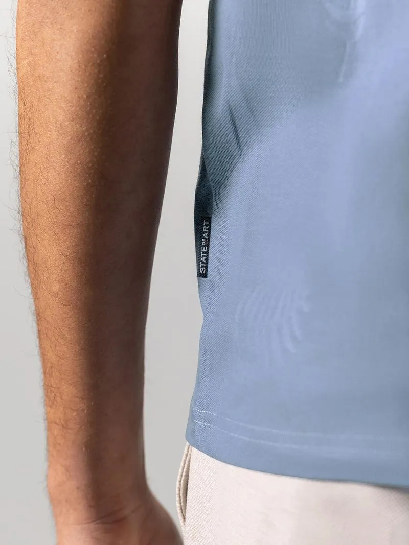 State of Art State of Art Polo Piqué Blattmuster Hellblau - Größe XL, Hellblau, – Produktbild 4 von 5