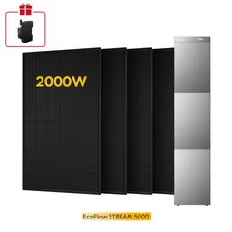 EcoFlow EcoFlow Stream 5000, All-in-One Speicher für Balkonkraftwerke, mit 4 Bifaziale Solarmodule, by Powerness - 500W X 4 / 15kWh / Standardversand – Produktbild 1 von 1