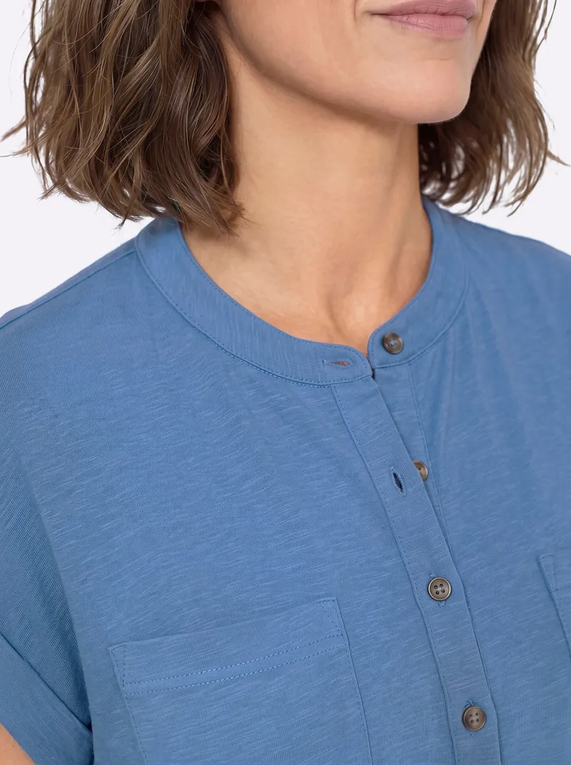 Witt Kurzarmshirt mittelblau, Mittelblau, – Produktbild 2 von 2
