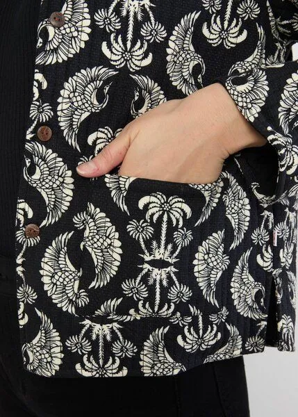 blutsgeschwister Blutsgeschwister Gemusterte Übergangsjacke Quilted Love, King of skies (schwarz), – Produktbild 3 von 4
