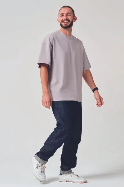 COREBASE COREBASE Oversized TShirt - Heavyweight - 300 g/m², Storm (grau), – Produktbild 4 von 4