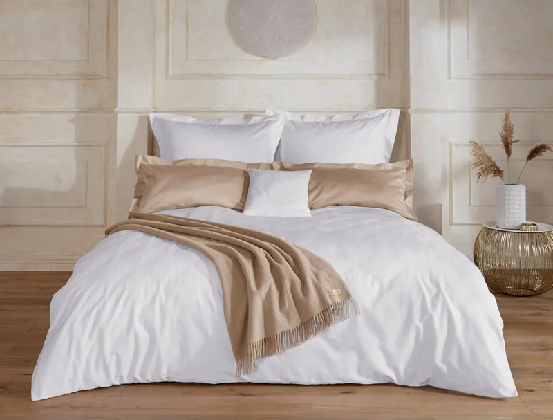 OTTO home Kissenbezug Mila, (2 Stück), Satin Qualität, in Uni Design, Weiß, – Produktbild 6 von 7