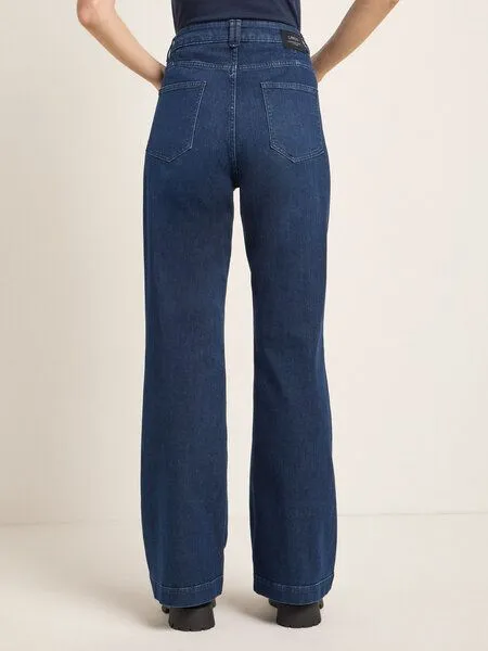 LANIUS LANIUS Flared Jeans aus Bio-Baumwolle, Dark blue denim, – Produktbild 4 von 5