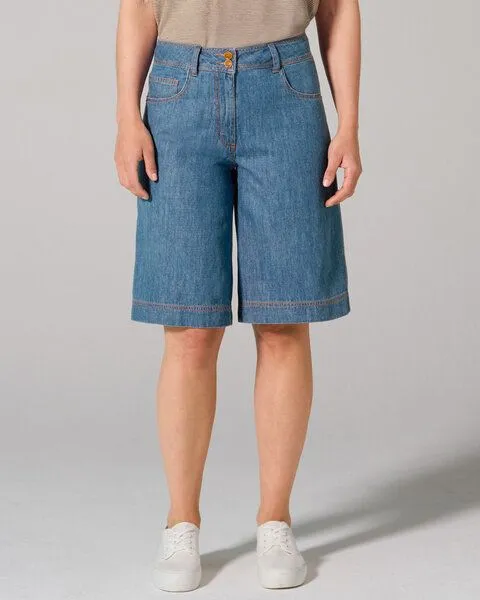 HempAge HempAge Damen Bermudahose 55% Hanf, 45% Biobaumwolle, Blue (blau), – Produktbild 2 von 4