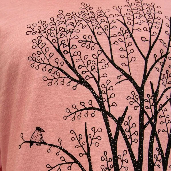 Cmig Cmig Erle mit Elster 3/4-Ärmel-T-Shirt in canyon pink – Produktbild 1 von 4
