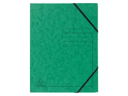 Exacompta 25 Exacompta Eckspannmappen, Colorspan-Karton, 355 g/m², DIN A4, Gummizug, grün – Produktbild 1 von 1