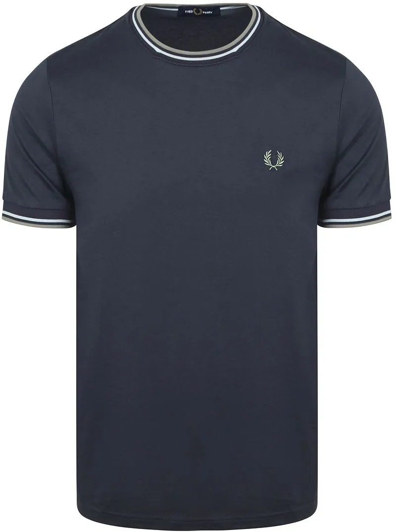 Fred Perry Fred Perry Twin Tipped T-Shirt Marine Z47 - Größe XL, Blau, – Produktbild 1 von 5