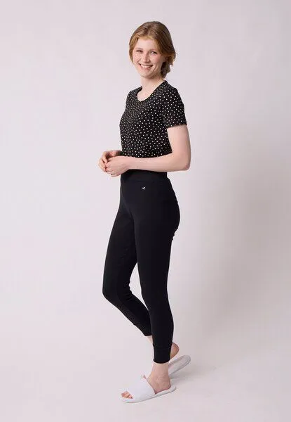 LANA Organic LANA Organic Pyjamahose, Modell Iris, Schwarz, – Produktbild 3 von 4