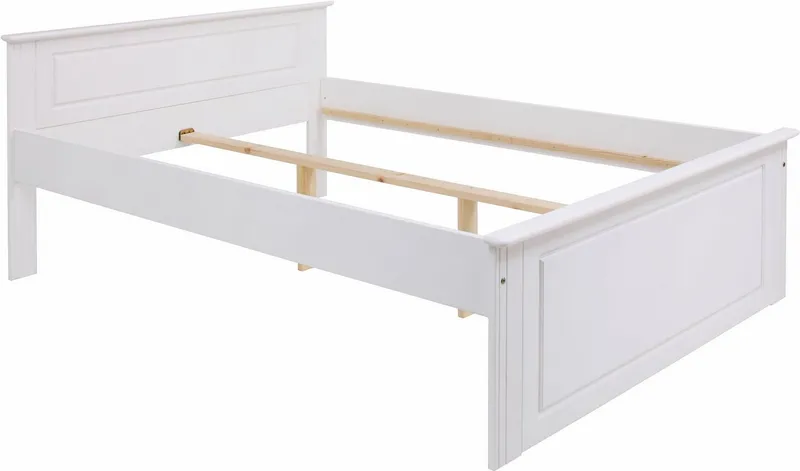 OTTO home Massivholzbett Hugo, FSC® zertifiziert, Landhausstil, zeitlos und edel (auch als Super Sparset inklusive Schubkästen), Stauraumbett, extra belastbar, Made in EU, viele Breiten, Weiß, – Produktbild 4 von 8