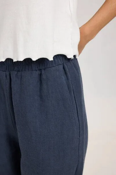 Mazine Mazine Hose - Straight Leg Linen Pants - aus 100% Leinen, Ink blue (blau), – Produktbild 4 von 4