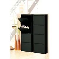 Metall-Schuhschrank "Big One Shoe 4" schwarz – Produktbild 1 von 1