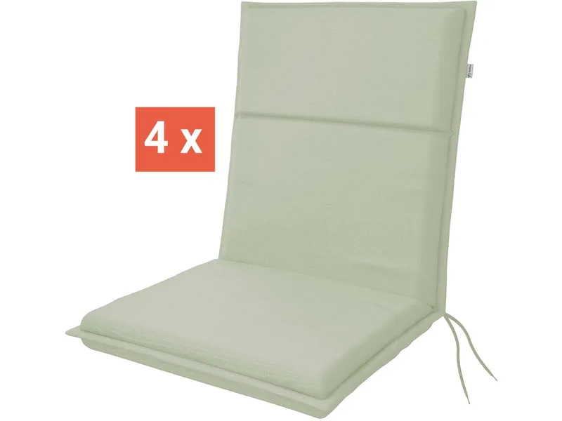 Doppler doppler Auflage "LIFE" für Niederlehner, 4er-Pack, 100x48x4 cm, Polyester, mint – Produktbild 1 von 1