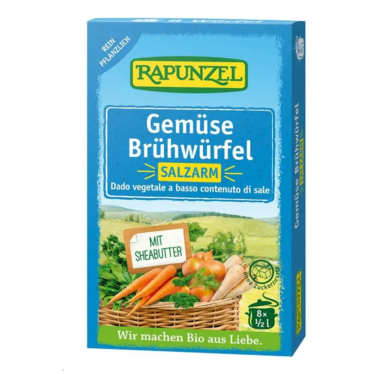 RAPUNZEL RAPUNZEL Brühe Gemüsebrühe - 8 Würfel salzarm – Produktbild 1 von 1