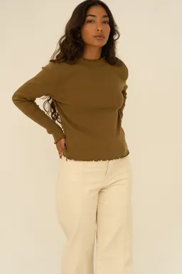 Näz Näz Damen vegan Rollkragenpullover Ava Olive – Produktbild 1 von 1