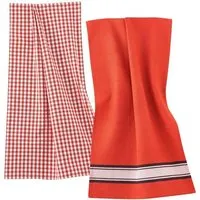 Living Crafts Living Crafts Geschirrtücher, 2er-Pack - DELHI, Red clay, – Produktbild 1 von 1