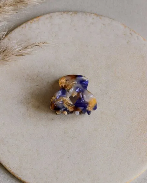lille mus lille mus Haarklammer 'Herzchen', Blau, – Produktbild 3 von 4