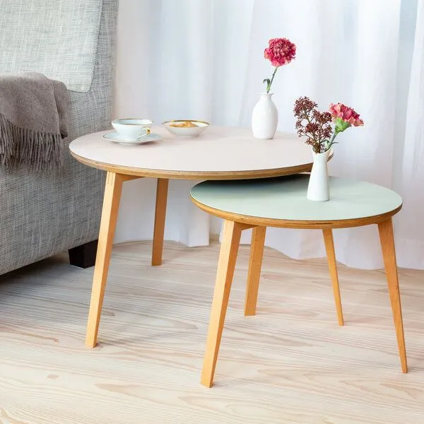 klotzaufklotz klotzaufklotz Beistelltisch Linoleum, Blassgrün, – Produktbild 4 von 4