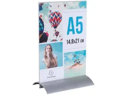 Exacompta Exacompta Tischaufsteller "Exacryl" mit Aluminiumfuß, DIN A5, vertikal – Produktbild 1 von 1
