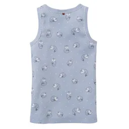 People Wear Organic People Wear Organic Unterhemd, blau bedruckt, "Fuchs", Bio-Baumwolle – Produktbild 1 von 1