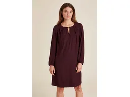 Tranquillo tranquillo Damen-Midi-Kleid mit Cut-Out-Ausschnitt, plum, Gr. 36 – Produktbild 1 von 1