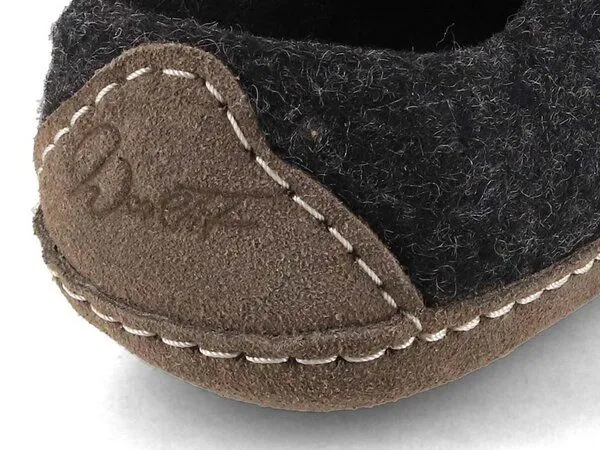 WoolFit WoolFit Barfuß-Hausschuhe „Footprint“ hand-gefilzt, extra weich & flexibel, Graphit(grau), – Produktbild 4 von 4