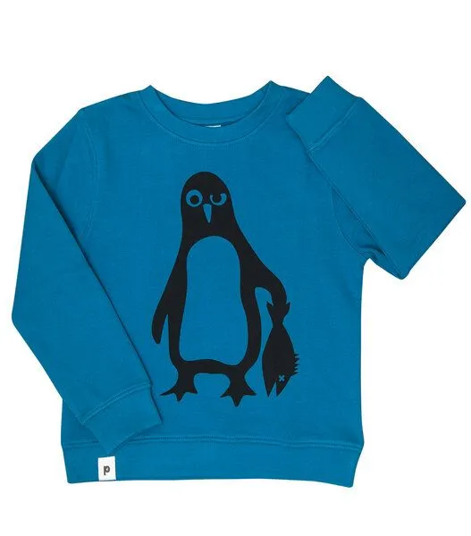 päfjes päfjes Pinguin Paul - Kinder Bio Sweater - Organic Cotton - Blau – Produktbild 1 von 4