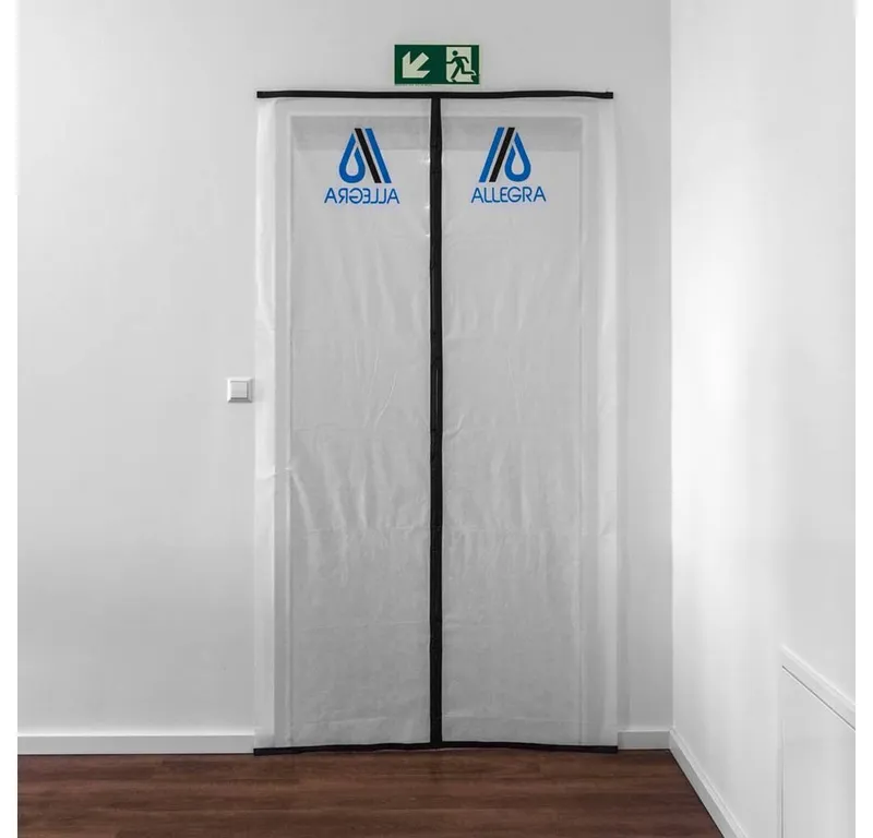 Allegra Allegra Staubschutztür Staubschutztür mit Magnetstreifen-Verschluss inkl. 5 m Klebeband, Klebeband, 2,20 x 1,20 m, Vlies, inkl. Klebeband – Produktbild 1 von 5