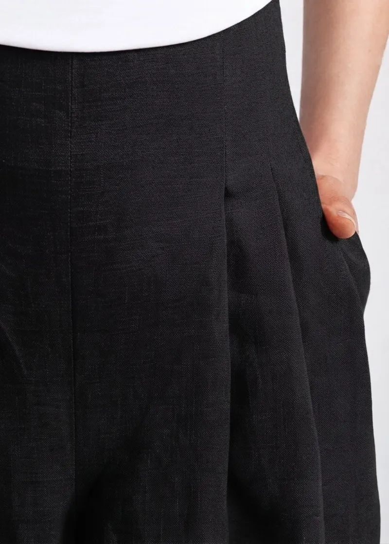 De IONESCU De IONESCU Damen vegan Hose Mit Hoher Taille Deva, Schwarz, – Produktbild 1 von 2