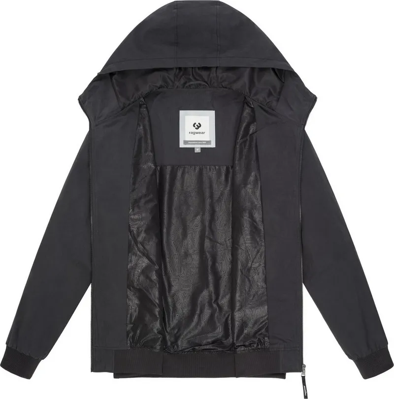 ragwear ragwear Outdoorjacke Tyller Leichte Übergangsjacke mit Kapuze, Schwarz, – Produktbild 1 von 5