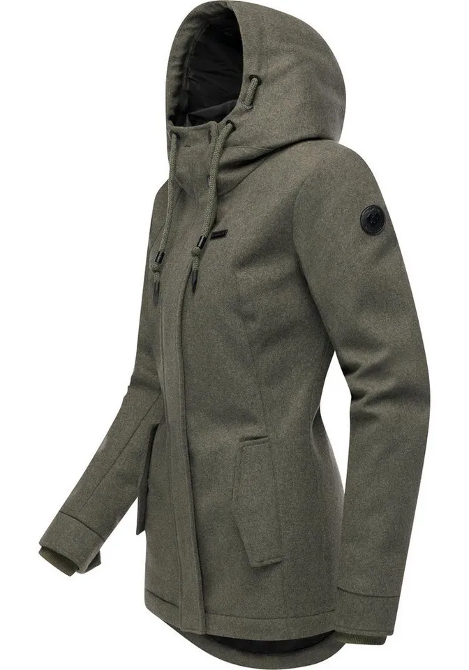 ragwear ragwear Winterjacke Monadde Felt YOUMODO Wasserfeste warme Jacke mit Kapuze, Grün, – Produktbild 3 von 4