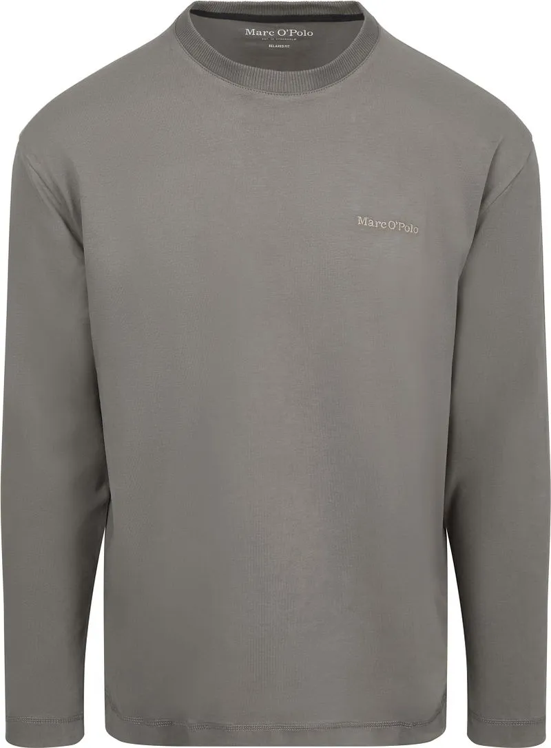 Marc O'Polo Marc O'Polo Heavy Langarm-T-Shirt Graphite Dust - Größe L, Taupe, – Produktbild 1 von 5
