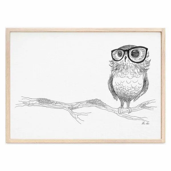LIGARTI Kunstdruck »Brilleneule« von LIGARTI | A4, A3 oder A2 | Wandbild | Poster | Kunst – Produktbild 1 von 4