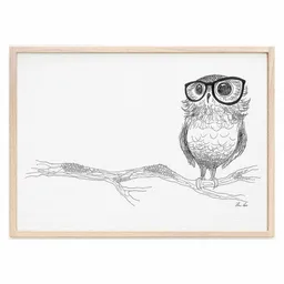 LIGARTI Kunstdruck »Brilleneule« von LIGARTI | A4, A3 oder A2 | Wandbild | Poster | Kunst – Produktbild 1 von 1