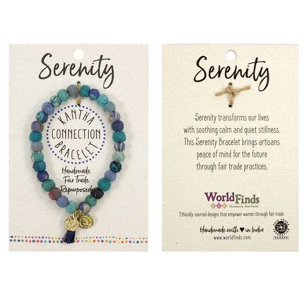 Worldfinds Worldfinds Kantha Armband "Connection", Blau, – Produktbild 1 von 4