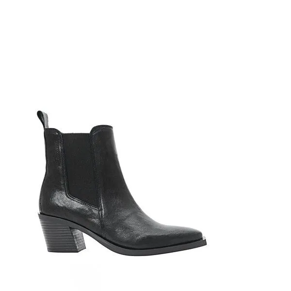 Ten Points Ten Points Carmen, minimalistische Leder-Cowboy-Boots, Schwarz, – Produktbild 3 von 3