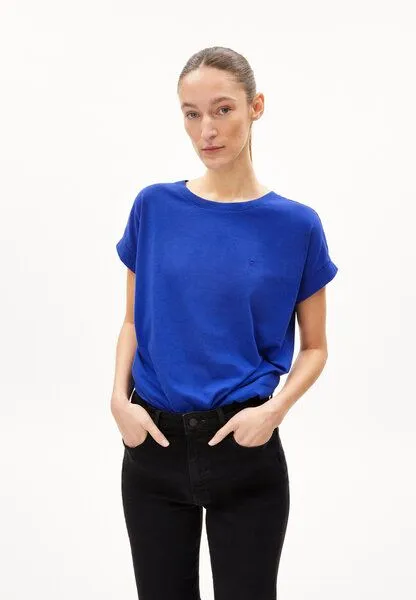 ARMEDANGELS ARMEDANGELS IDAARA Damen T-Shirt aus Bio-Baumwolle, Dynamo blue, – Produktbild 1 von 4