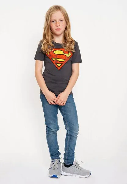 LOGOSH!RT LOGOSH!RT DC Comics Superman Logo Bio T-Shirt Print Kinder, Blau, – Produktbild 3 von 4